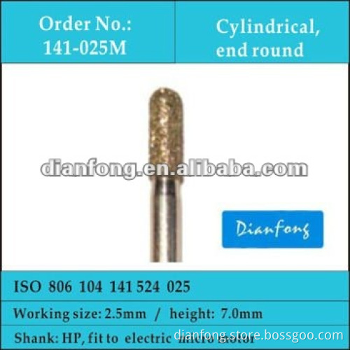 HP cylindrical shape medium grit cotating diamond instruments